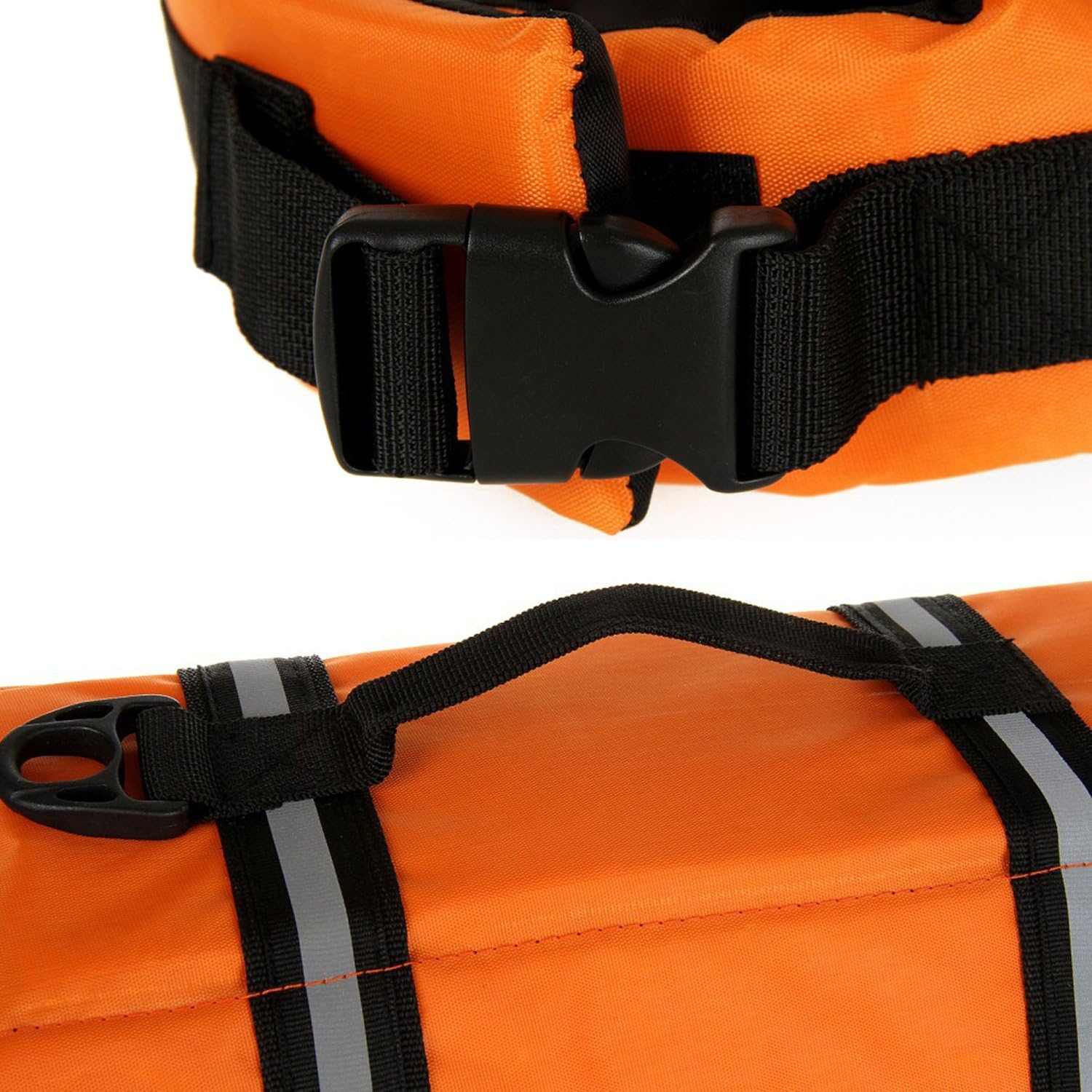 HAOCOO Dog Life Jacket Vest Saver Safety Swimsuit Preserver with Reflective Stripes/Adjustable Belt for All Size Dogs?Orange,L image number 6
