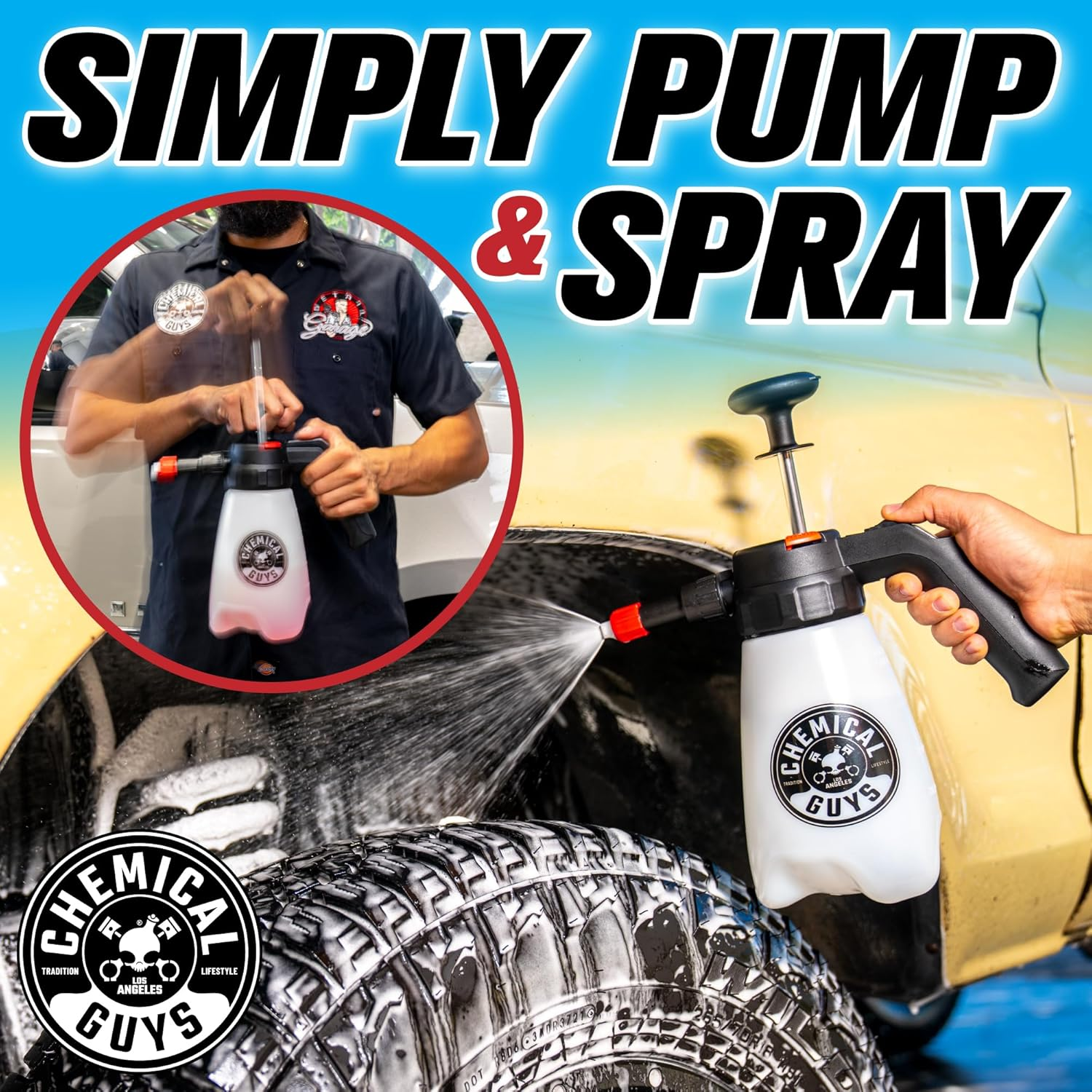 Chemical Guys Mr. Sprayer Foamer, Foaming Pump Sprayer for Home, Garden and Car Detailing & Washing (50 Oz Bottle), Clear image number 2