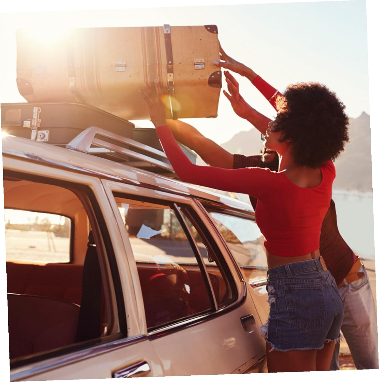 Iplusmile 5Pcs Elastic Luggage Fixing Belts with Hooks Small Cargo Straps for Travel Vehicle Binding and Secure Storage image number 1