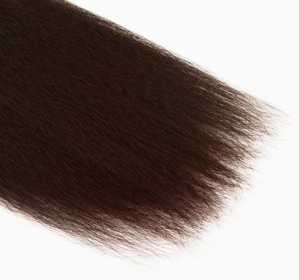 4 Colors Human Hair Bundles Light Brown Human Hair Bundles Dark Brown Yaki Human Hair Bundles 3 Bundles 20 20 20 Inch Same Length 3 Bundles image number 6