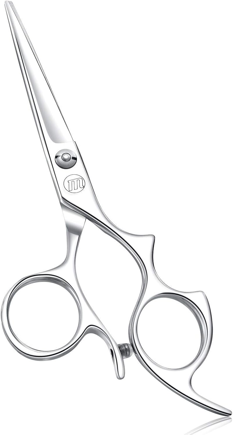 Moontay 6.0" Hair Cutting Shears Set with Large Finger Holes, Professional Barber Stylist Texturizing Shears, Salon Hair Cutting Scissors, 440C Japanese Stainless Steel, Silver image number 5