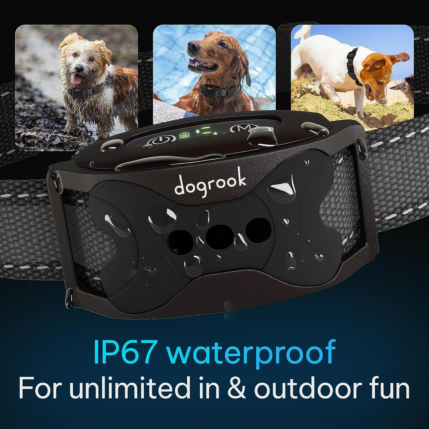 Dogrook Rechargeable Dog Bark Collar | Smart Collar for Dog Training | No Shock | Beep & Vibration | No Bark Collar for Dogs | anti Bark Collar for Large Dog, Medium Dog, Small Dog | 12-110 Lbs image number 6