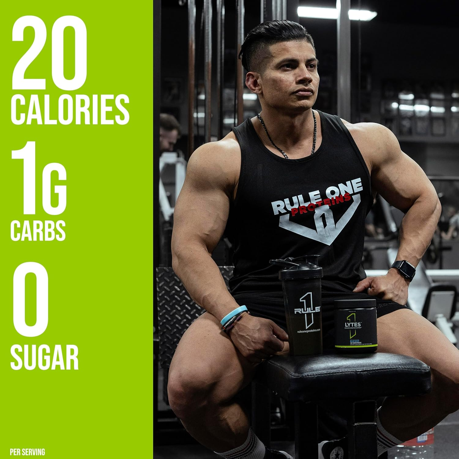 Rule1 R1 Lytes Premium Hydration Support Supplement 240 G, Blue Raspberry (40 Servings) image number 5