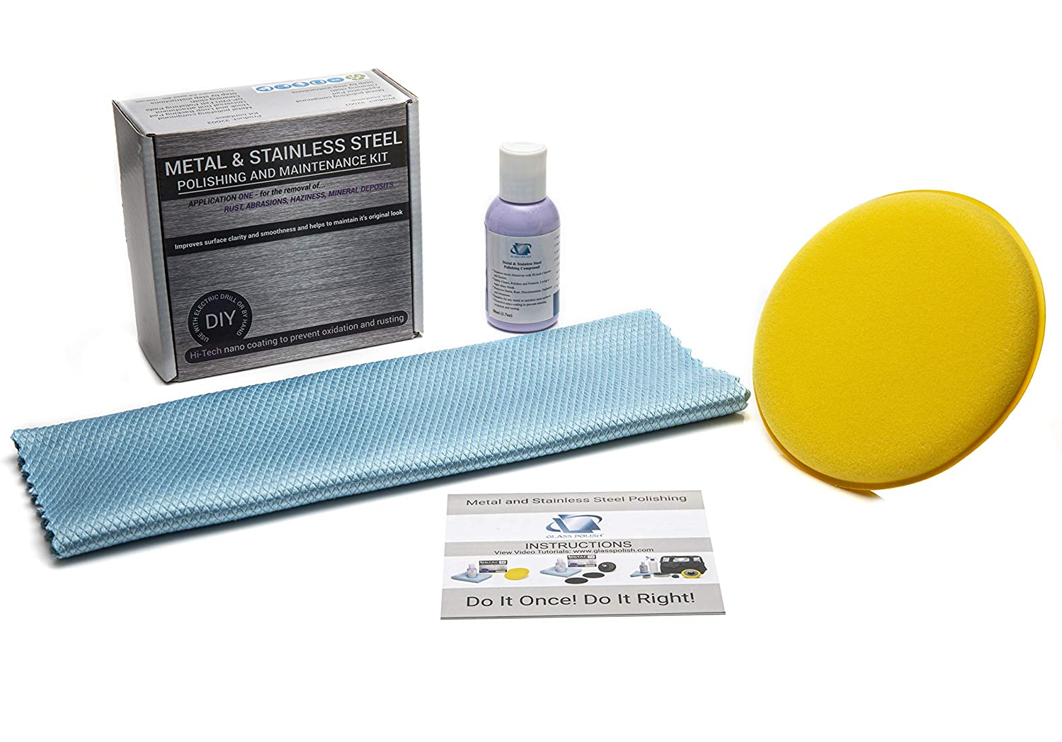 Glass Polish (50Ml) Metal & Stainless Steel Hand Polishing Kit for Easy Clean, Polish, Shine and Protect - GP32001 image number 4