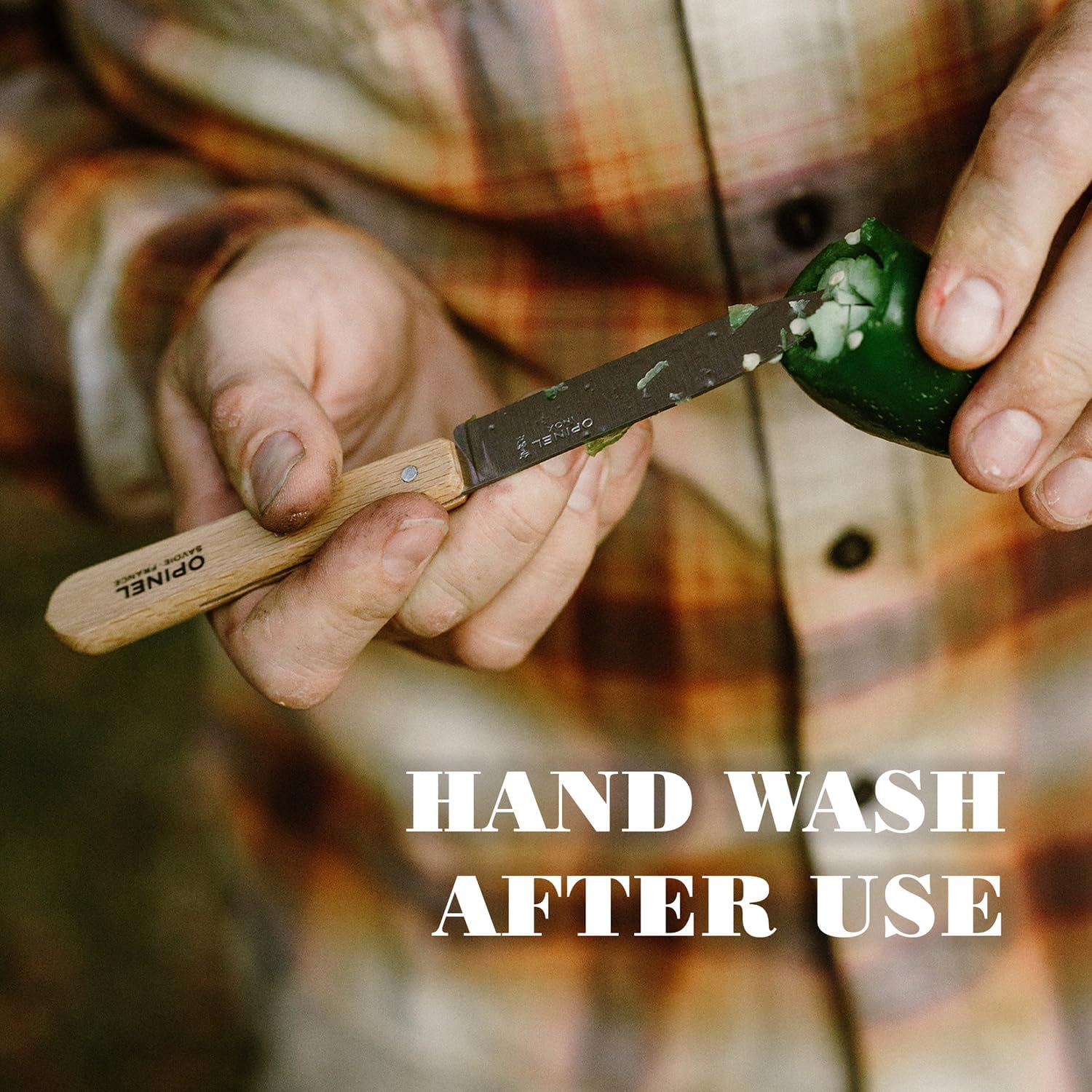 Opinel 112 Natural Varnished Handle Kitchen Paring Knife (Box of 2), 10 Cm Blade image number 1