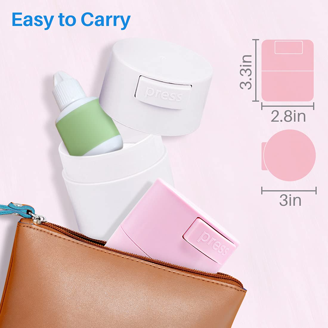 Kalevel Glue Storage Container Eyelash Extensions Glue Storage Tank Lash Adhesive Jar for Beauty Salon, Home DIY or Travel (Pink) image number 1