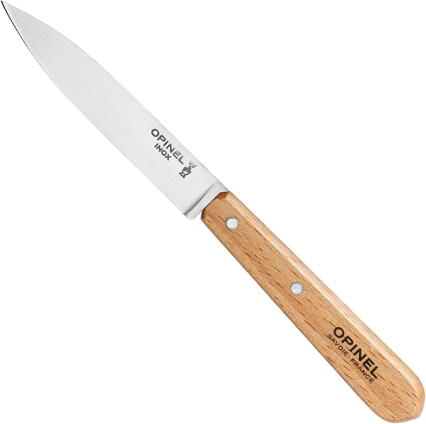 Opinel 112 "Les Essentiels Natural Varnished Beechwood Handle Kitchen Knives - Multicolour image number 5