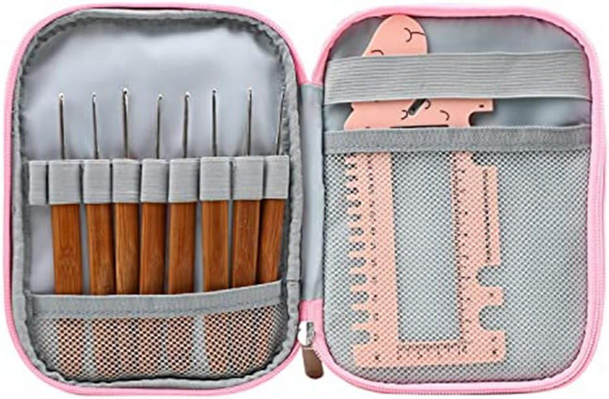 RESFNSE 1 Piece Crochet Needle Case Organizer Crochet Hook Case Only Crochet Hook Storage Case Empty image number 4