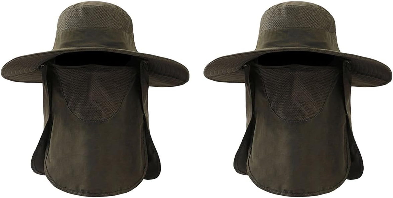 AIMALL 2PCS UPF 50+ Lightweight Breathable Fishing Hat for Men and Women, Adjustable Outdoor Sun Hat with UV Protection and Quick-Dry Fabric