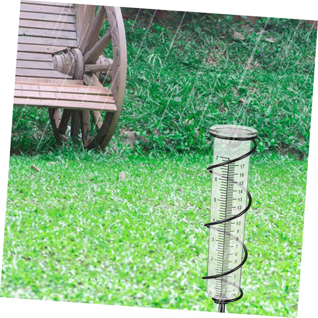 VICASKY 2Pcs Plastic Rain Gauge Tubes Outdoor Rain Replacement for Garden for Accurate Precipitation Tracking