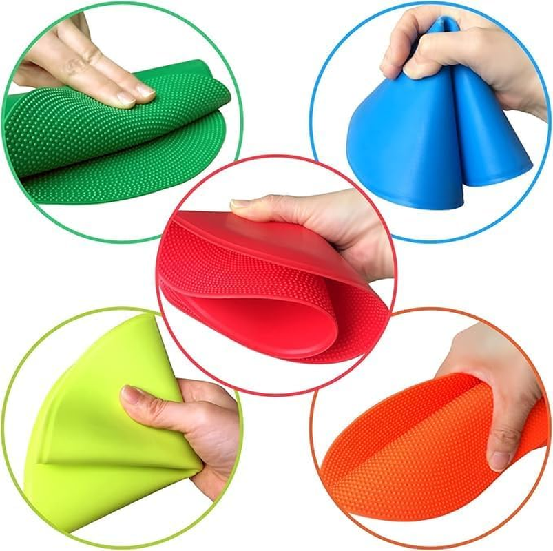 Linyongc 12Pcs Rubber Agility Markers, Flat Field Cones, Non Slip, Medium (Pack of 12), TPE, Disc, HAIR_ROLLER image number 1