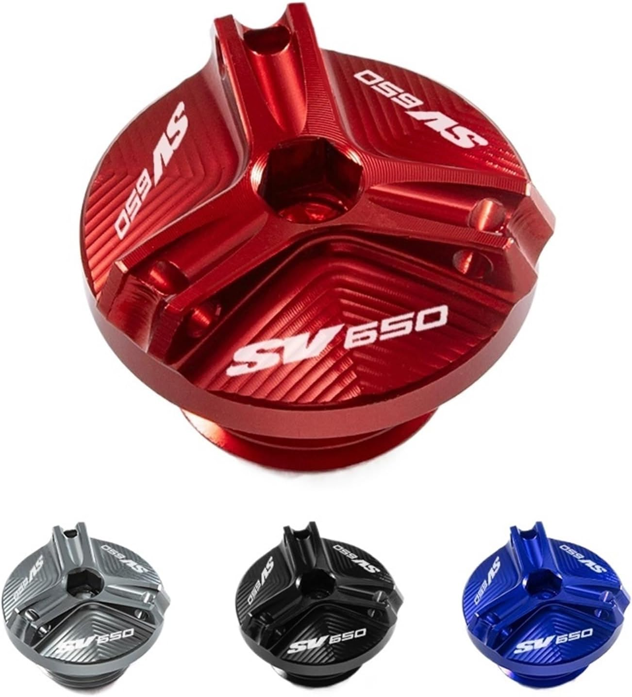 Jininshengxindianzi Compatible with Suzuki SV650 SV650X SV 650 X/S/A Motorcycle CNC Aluminum Alloy Engine Oil Cap Bolt Fuel Cap Protection Accessories (Color : SV650 Titanium) - Sv650 Blue image number 7