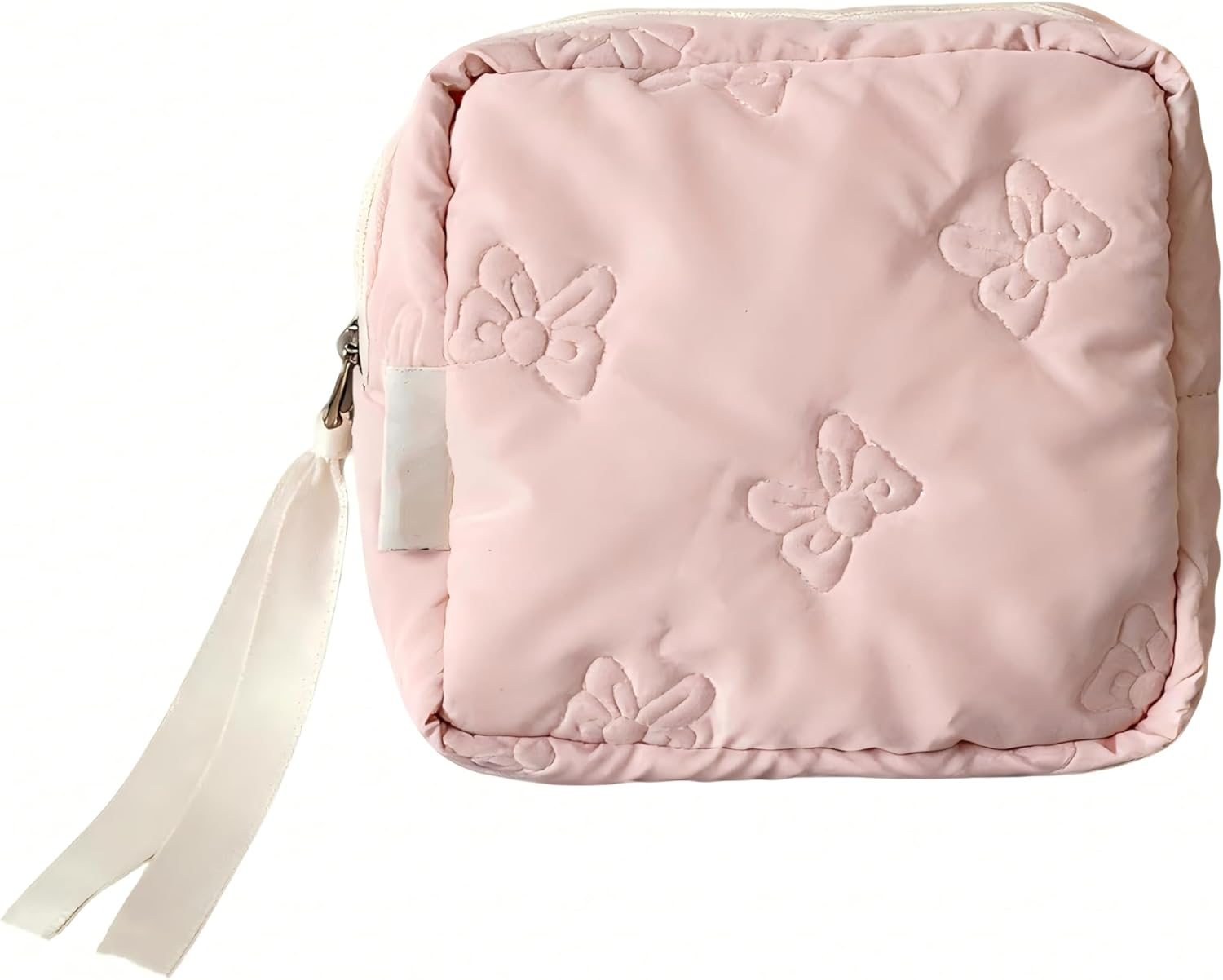 Small Makeup Bag for Purse Bow Mini Cosmetics Bag Cute Square Makeup Pouch Travel Mini Makeup Bag Portable Toiletry Cosmetic Pouch, Style 4, Simple