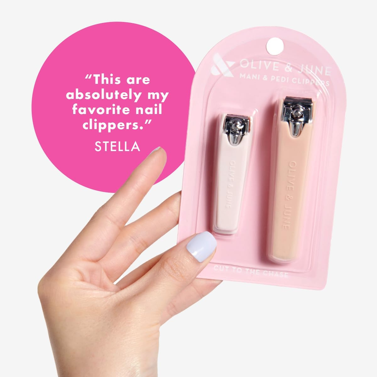 Olive & June Nail Clipper Set | Flat-Edge Clippers for Manis & Pedis | Small Clipper for Fingernails & Large Clipper for Toenails | Salon-Quality Nail Prep Tools for At-Home Manicures & Pedicures image number 4