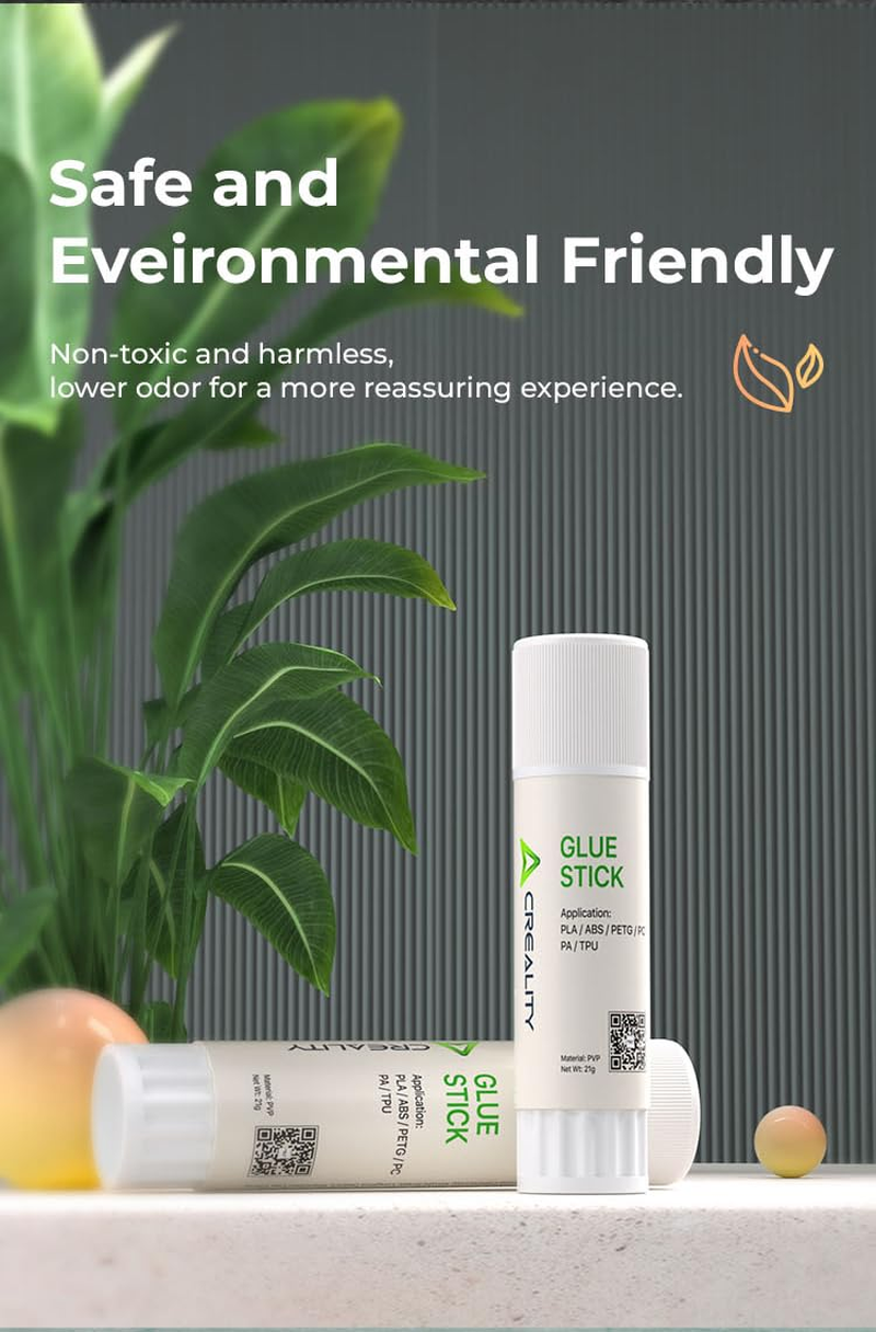 Creality Glue Stick for 3D Printer Build Plate 3Pcs, Maintained Constant Adhesion Prevents Warping, 3D Printer Bed Adhesive for PLA/ABS/PETG/PC/PA/TPU, 3D Print Tools/Accessories, 3D Print Glue, 21G image number 1