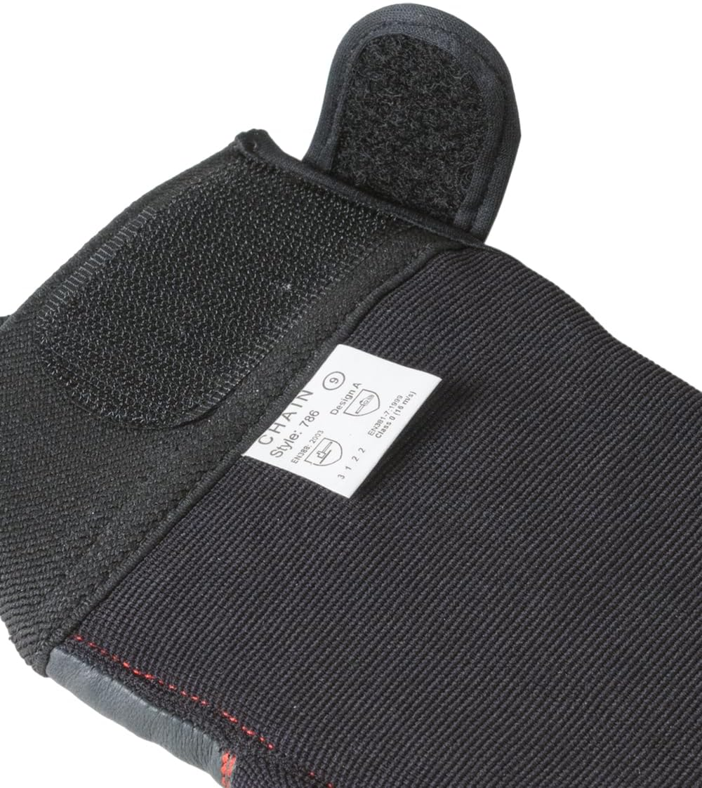 OREGON 295395 4 Way Stretch Leather Chainsaw Protective Glove (Medium (9)),Black image number 5