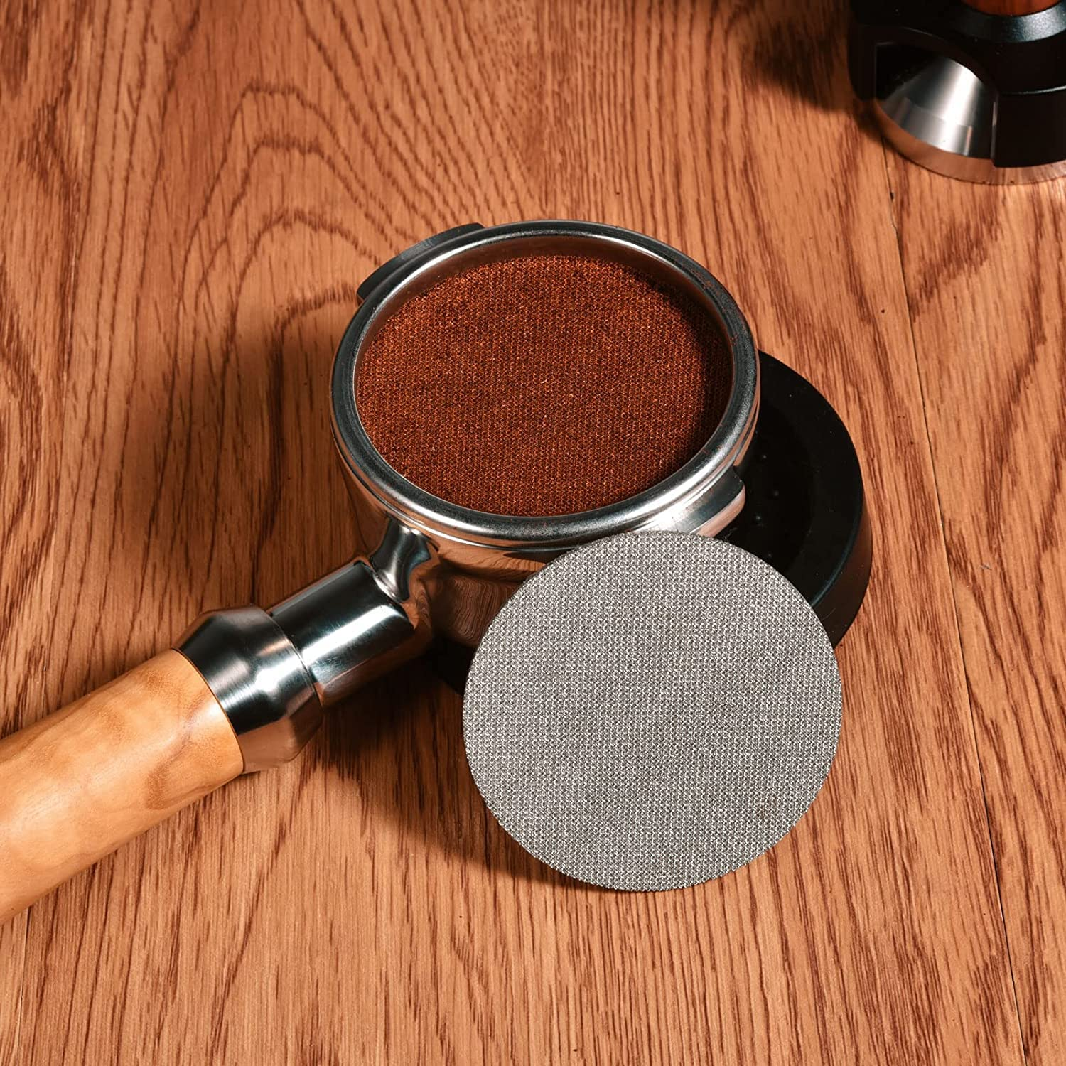YOZOTI Espresso Puck Screen, 2 Pcs Reusable 1.7Mm Thickness 100&Mu;m 316 Stainless Steel Professional Barista Coffee Filter Mesh Plate for Espresso Portafilter Filter Basket（51Mm）