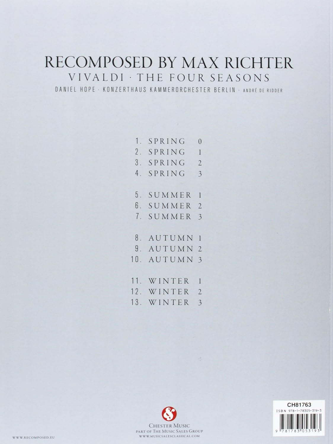 Recomposed by Max Richter - Vivaldi: the Four Seasons: Violin with Piano Accompaniment image number 4