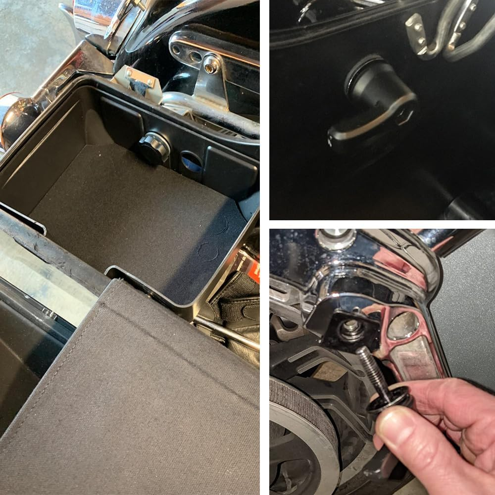 Motorcycle Saddlebag Lever Lock Fastener Bolt Nut Mounting Security Hardware Theft Deterrent System Twist Block,90201540 Compatible with Harley Davidson Touring Ultra-Electra image number 6