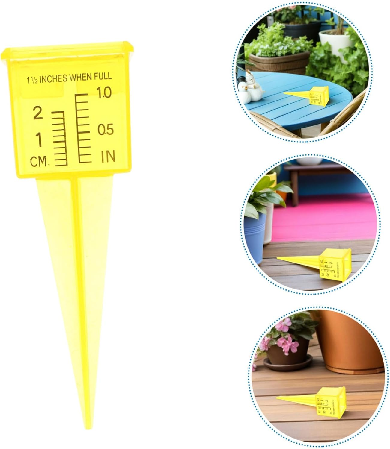 Totority 20Pcs Outdoor Rain Gauge for Wide Mouth Dual Scale Sprinkler Water Measuring Tool Lightweight Portable Lawn Irrigation Control for Garden Accurate Moisture Monitoring