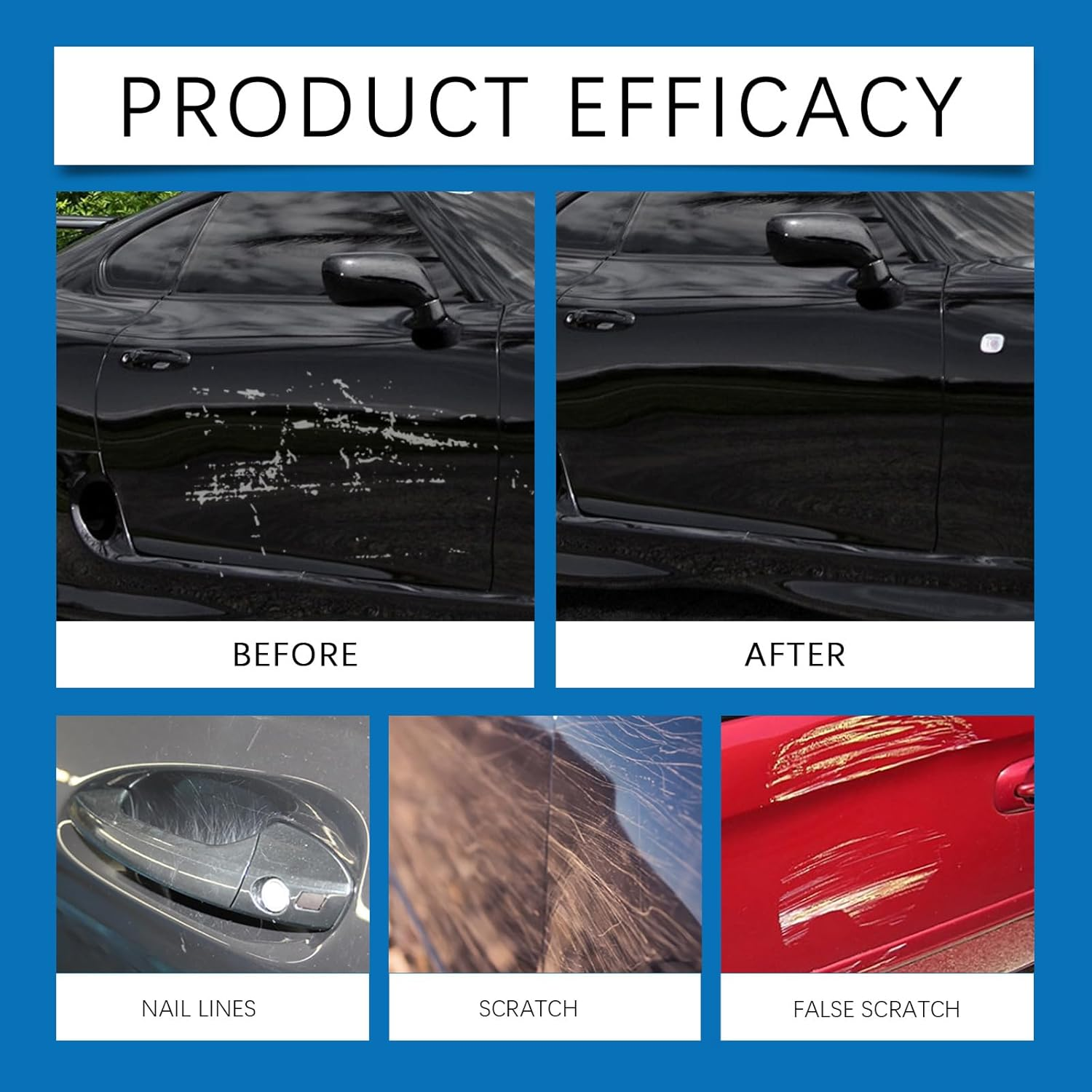 LH Professional Car Scratch Remover & Polish Wax Kit - 120ML Ultimate Paint Restorer with Headlight Restoration | Light Scratch Repair for Vehicles, Removes Swirls & Water Spots with Polisher Sponge image number 5