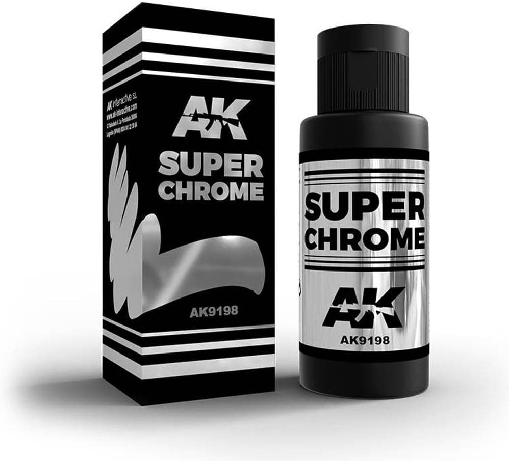 AK Interactive Metallics Paint, Super Chrome, 60 Ml image number 1