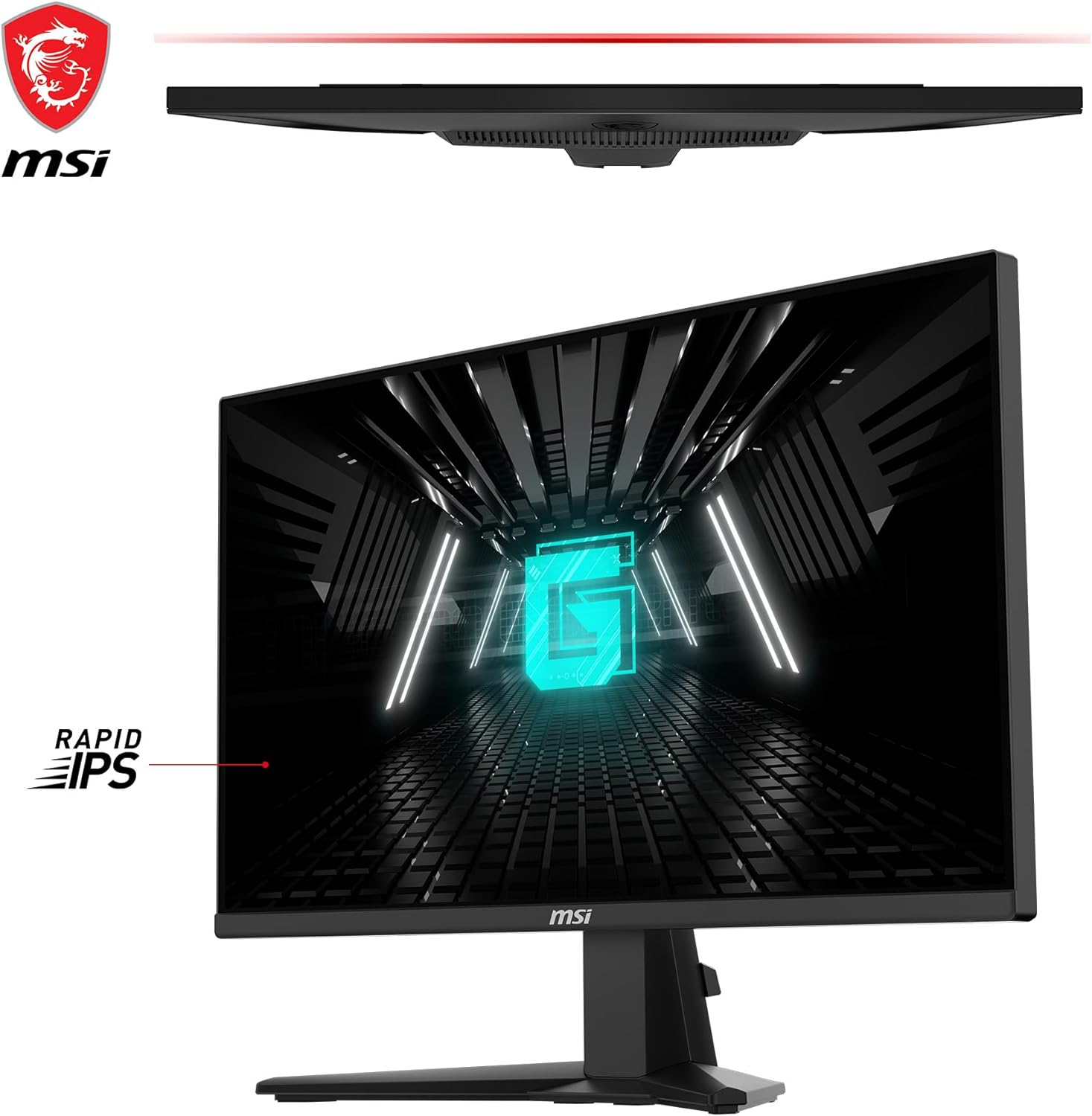 MSI G255F 24.5 Inch FHD Gaming Monitor - 1920 X 1080 Rapid IPS Panel, 180 Hz / 1Ms (Gtg), 99% Srgb Colour Gamut, Adaptive-Sync - DP 1.2A, HDMI 2.0B CEC image number 5