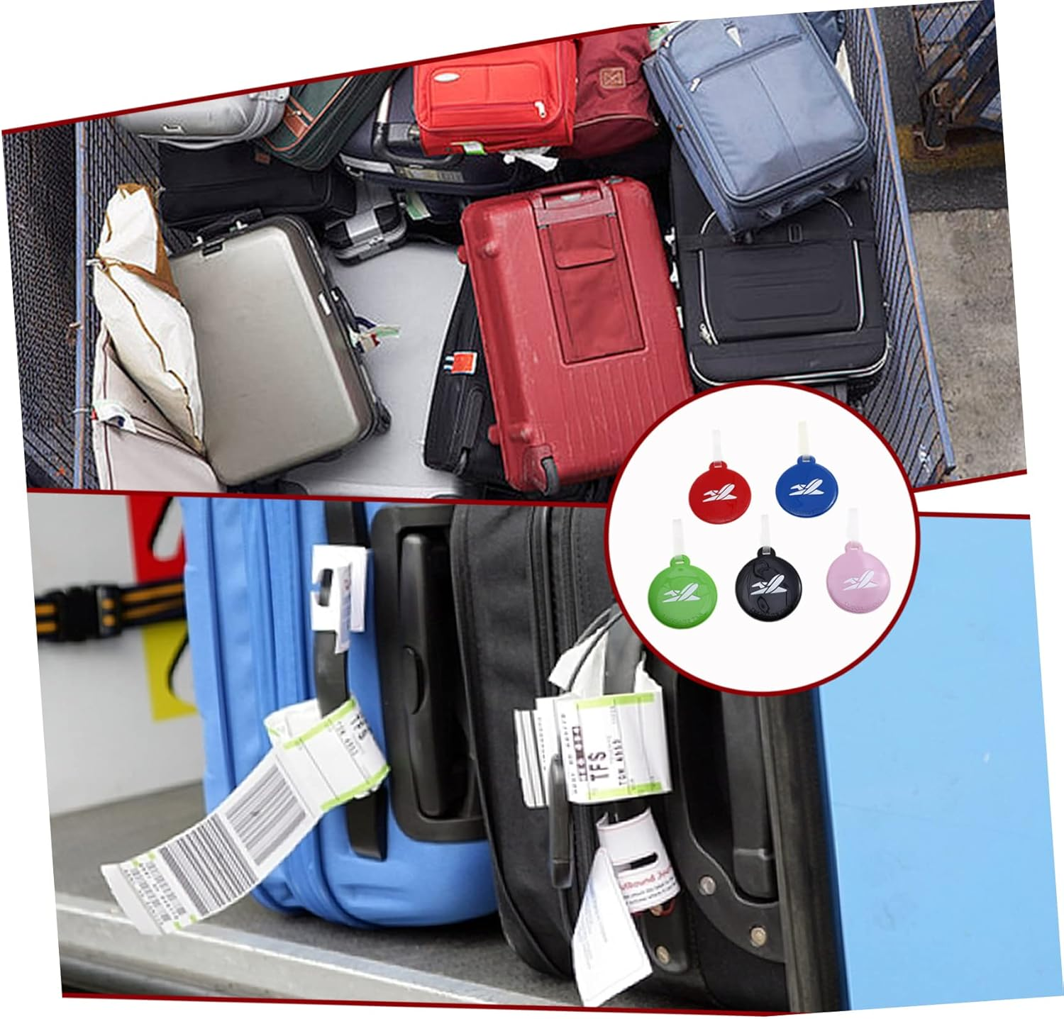 COSMEVIVI 5Pcs Cute Boarding Pass Tags for Suitcase Luggage Labels Id Labels Name Material image number 4