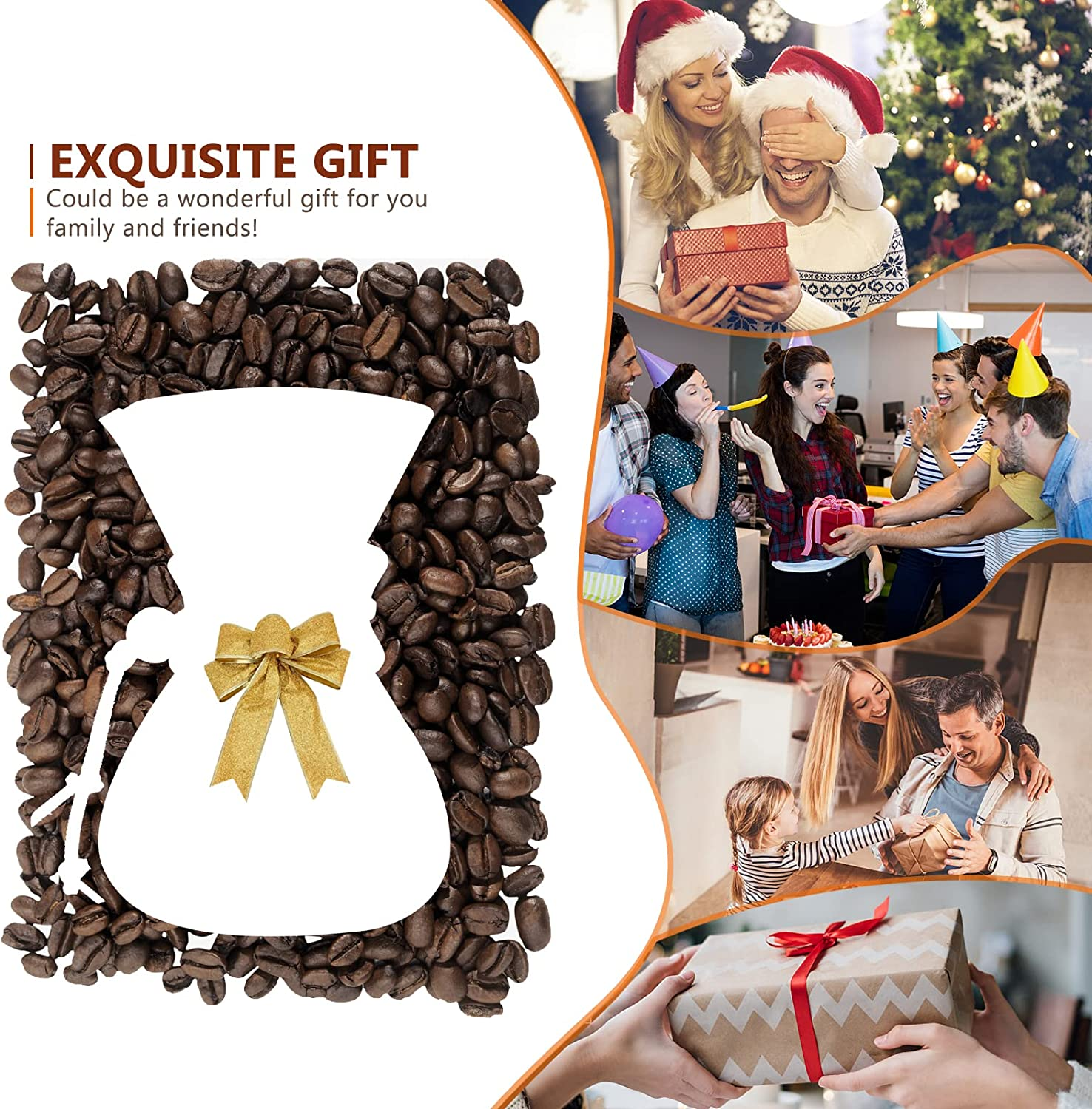 V60 Pour over Coffee Maker Glass Coffee Pot Manual Drip Coffee Brewer with Coffee Filter for Home, Travel (400 Ml, Brown) image number 5