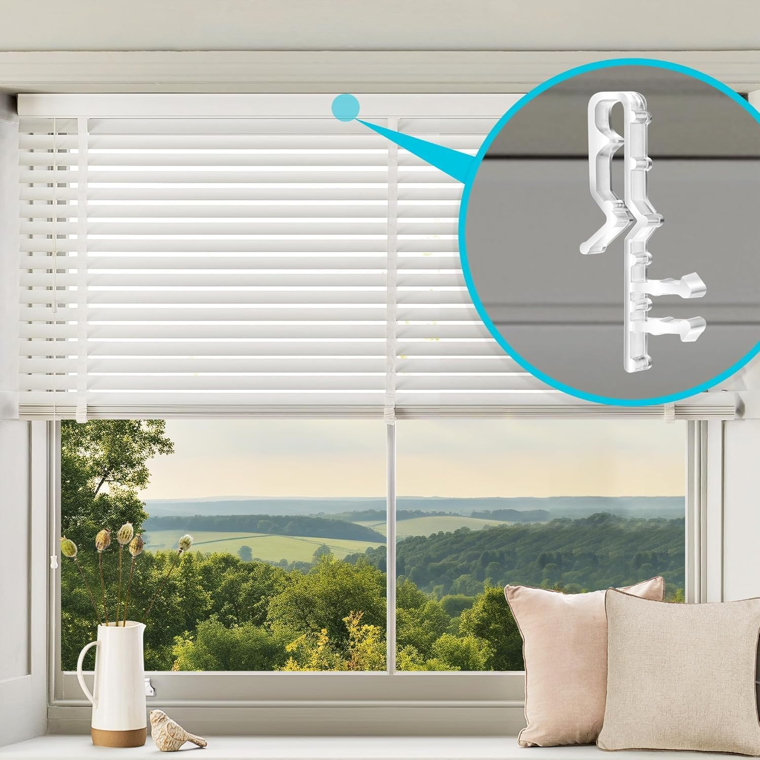 Hidden Channel Valance Clips,24Pcs Clear Plastic Hidden Clips,Hiddenblindclipsplasticvalanceclips,Valance Clipshiddenchannelvalanceclips Valance Retainer Clips,Clear Plasticvalanceclips