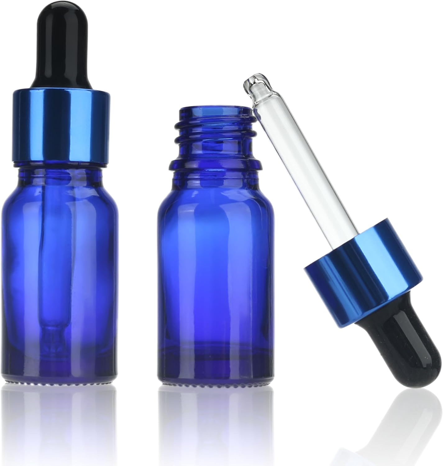 COSIDEA 30 Pcs Empty 10Ml 0.33Oz Blue Dropper Bottle Essential Oil Droppers for Liquids Travel Containers Refillable Wholesale image number 3