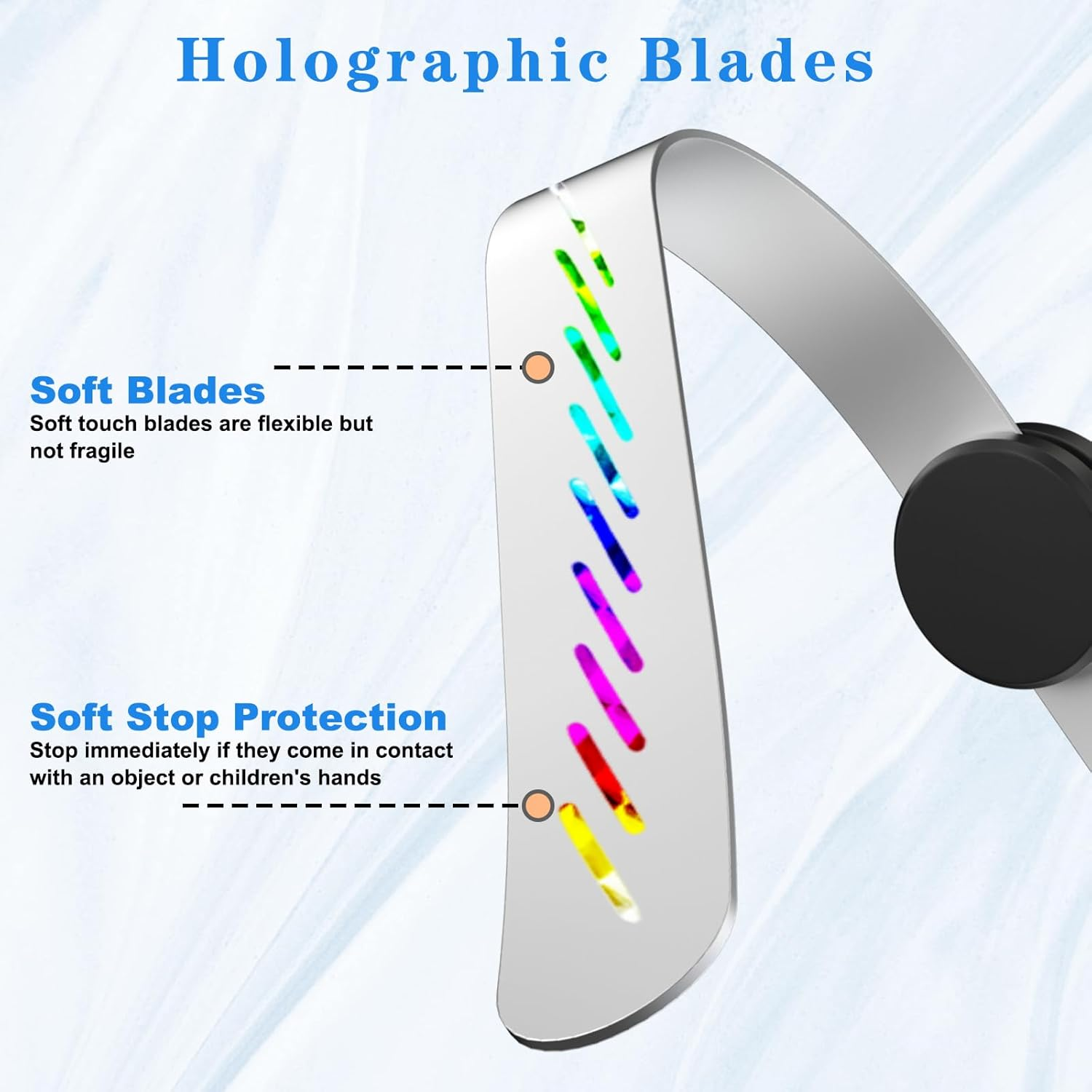 Stretchable Fly Fans for Tables 4 Packs,Portable Outdoor Fan,Food Fan for Indoor Outside,Battery Powered Fly Fan for Picnic,Party,Restaurant,Kitchen and BBQ image number 1