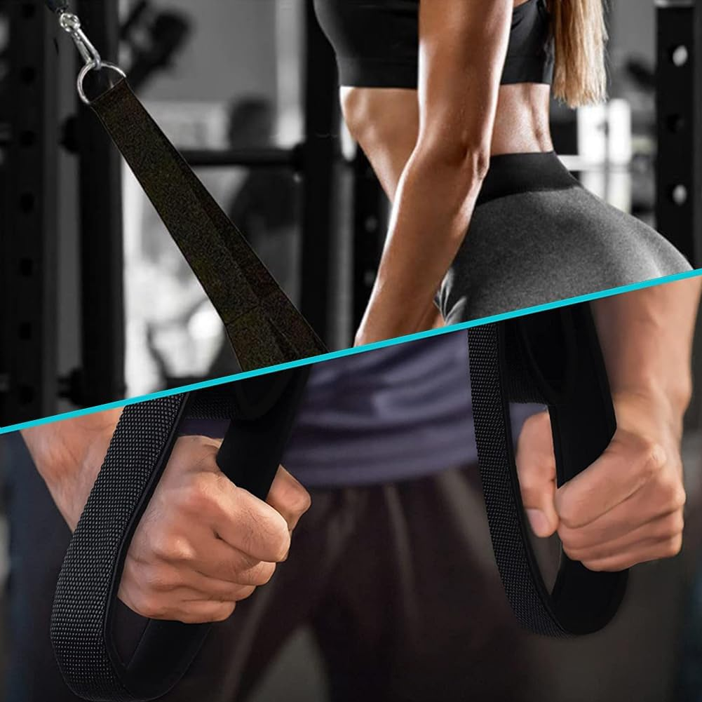 Tricep Rope Cable Attachment. 29 Inch & 28 Inch Two Lengths Built in One Pull down Rope image number 5