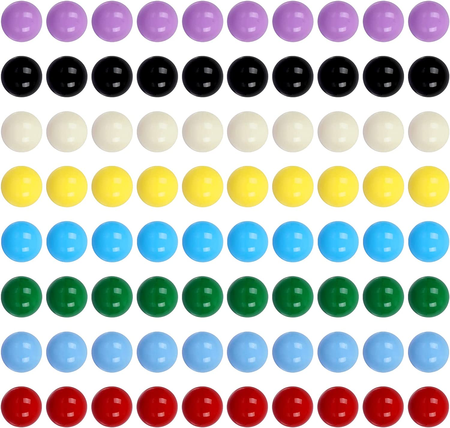 Replacement Marbles, 80Pcs Solid Color Balls for Chinese Checkers, Aggravation, Marble Run (14Mm/8 Colors) image number 2