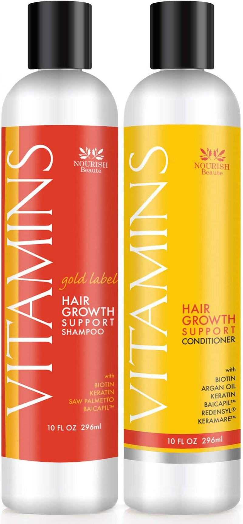 Nourish Beaute Vitamins Premium Shampoo and Conditioner for Hair Loss That Promotes Hair Regrowth for Men and Women, 1 10 Ounce image number 4