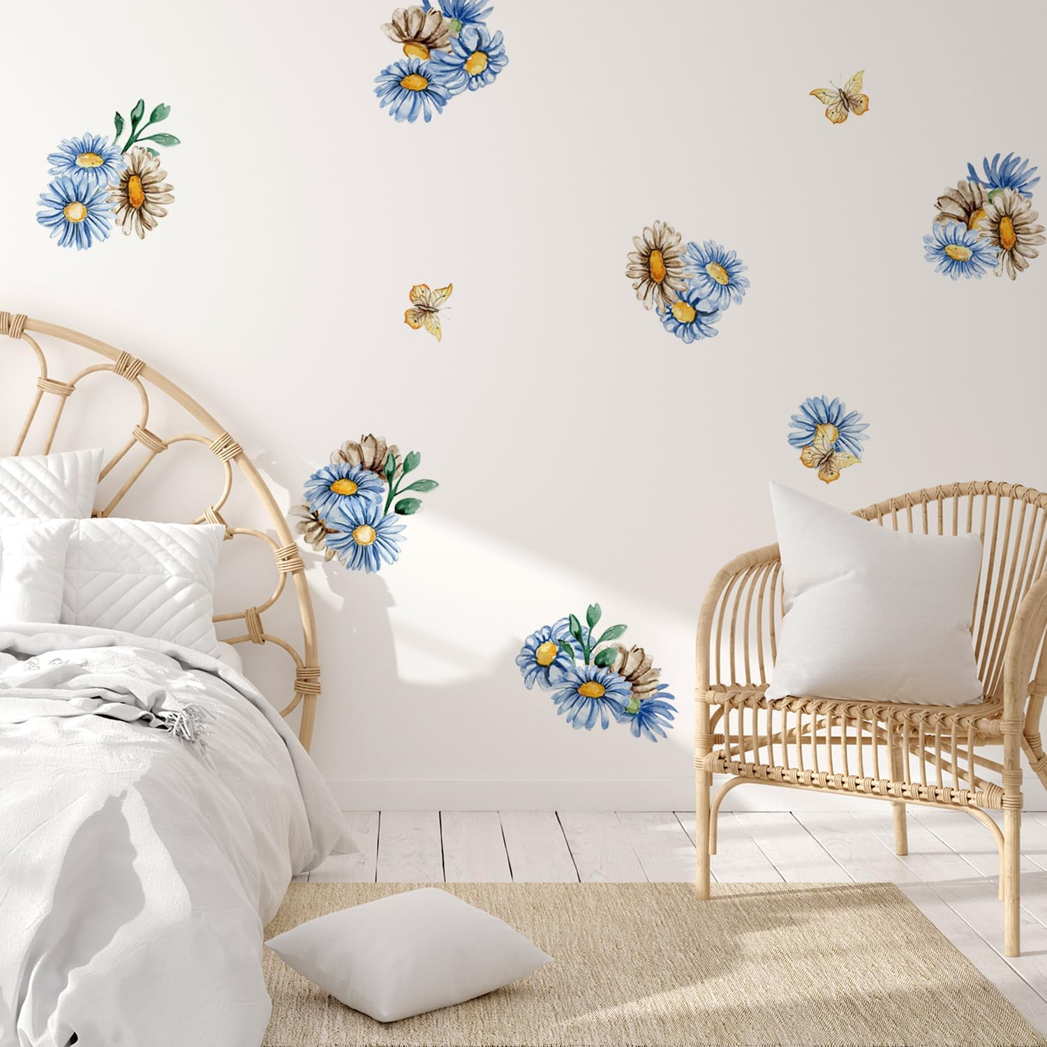 Boho Wall Decal for Girls Bedroom 72 PCS, Boho Heart Wall Stickers Peel and Stick for Nursery Kids Room D&eacute;cor, Removable Wall Decals Vinyl Murals DIY Cute Decorations (12 Sheets)