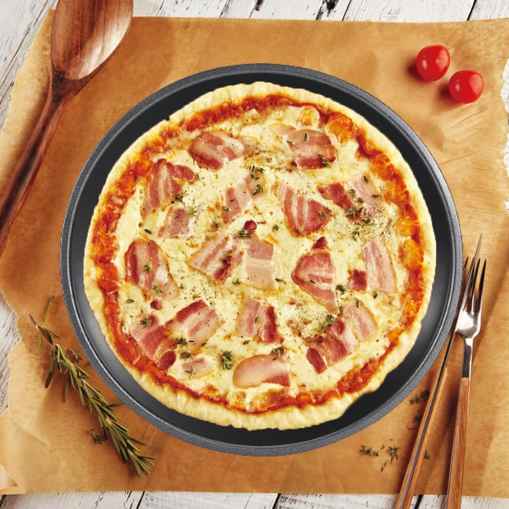 Pizza Pan, 9 Inch Metallic Deep Non Stick Bakeware Dish for Oven Baking Dishes Pans Pie Tray Premium Bakeware for Kitchenware image number 5