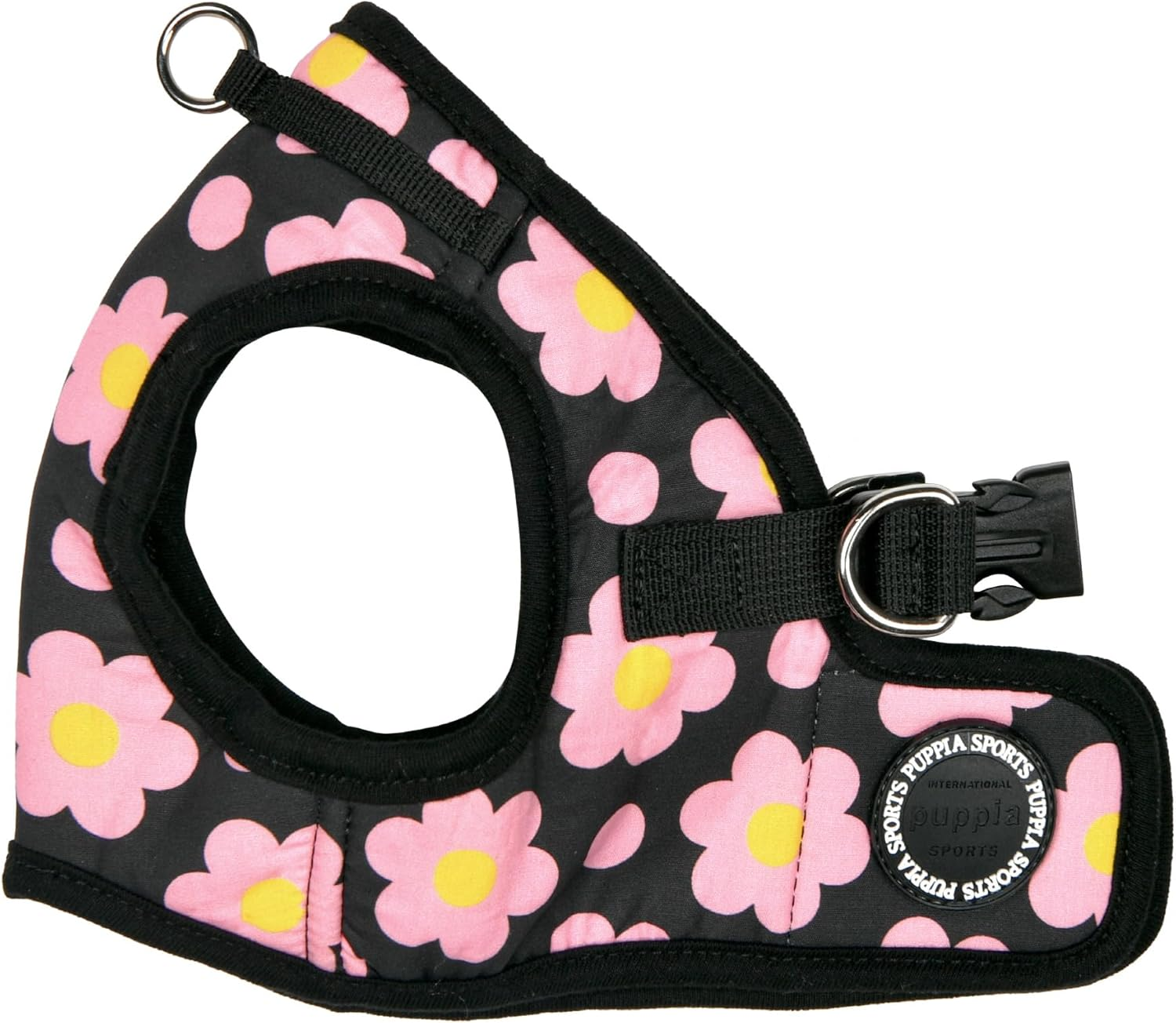 Puppia Theros Dog Vest Harness B (Step-In) Fashionable Striped Pattern Spring Summer Harness for Small and Medium Dogs, Pink, Large