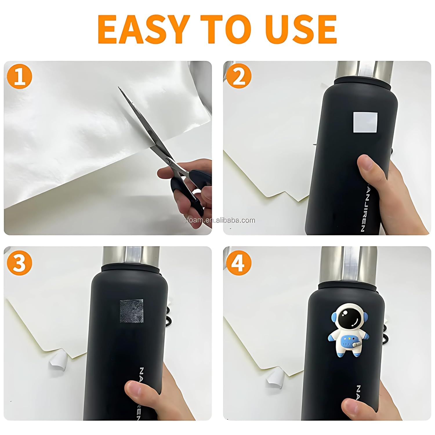 25 Sheets of A4 Clear Double-Sided Tape, Extra-Strong Adhesive with Yellow Liner for DIY, Crafts, Party Decor, and Home Decorative Tape image number 6