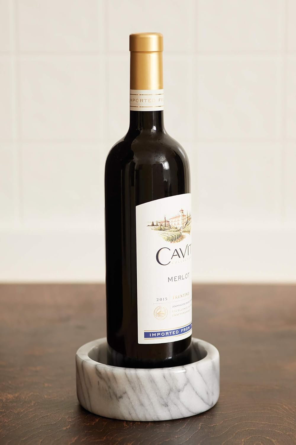 Fox Run 48758 Run White Marble Wine Stand, 5 X 5 X 2 Inches - Black image number 7