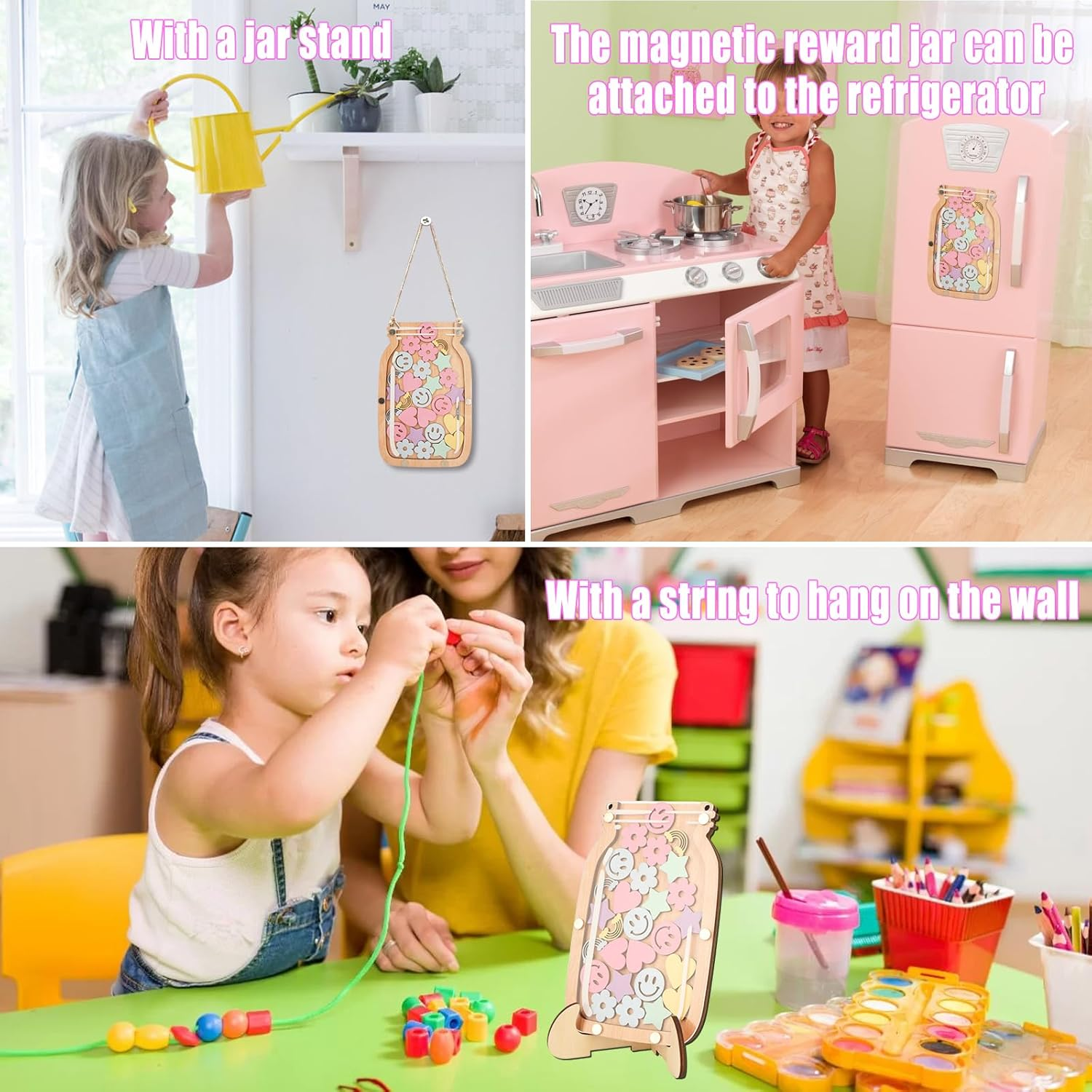 Magnetic Reward Jar,Personalized Reward Jar,Classroom Reward Jar,Kids Reward Jar - Multicolored-10 image number 4