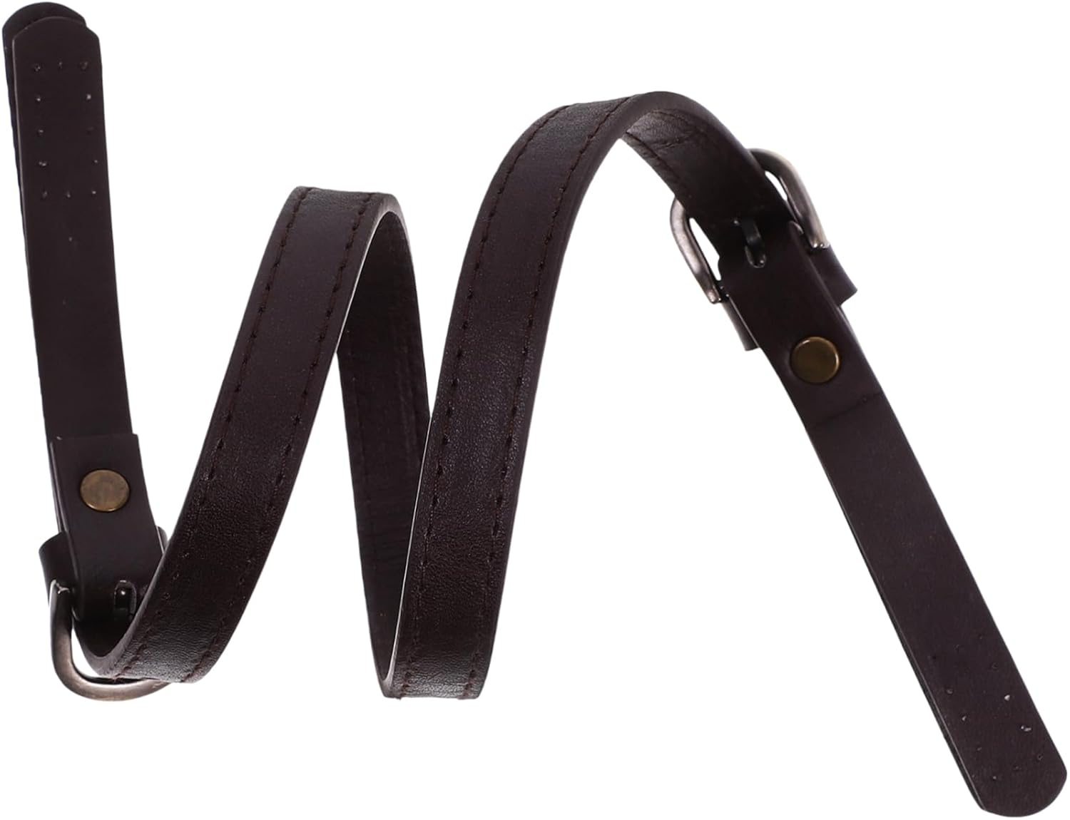 SEWACC 2Pcs Leather Bag Strap Handbag Belt Dual Buckles Adjustable Crossbody Shoulder Strap for Women Tote Bag