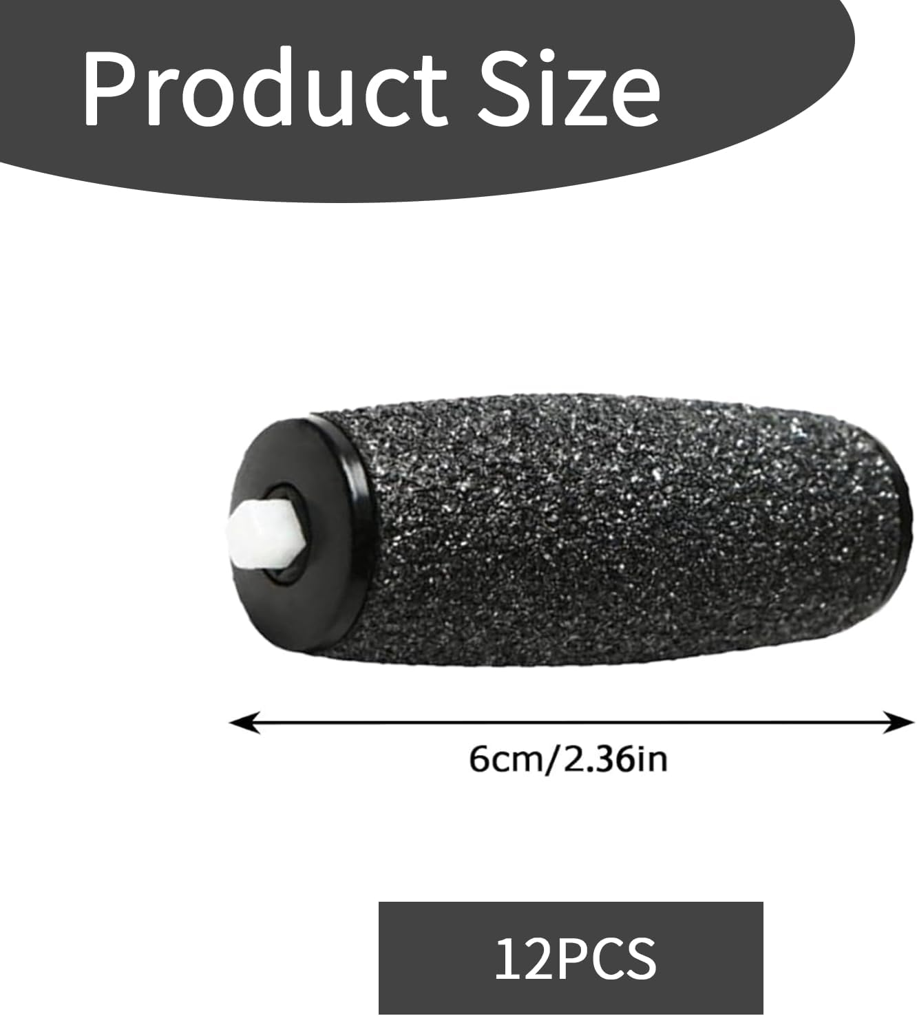 Pack of 12 Replacement Rollers for Scholl Callus Remover, Extra Coarse Refills for Electric Foot File, Compatible with Scholl Velvet Smooth, Pedicure Foot Care Set for Removing Hard Skin image number 5