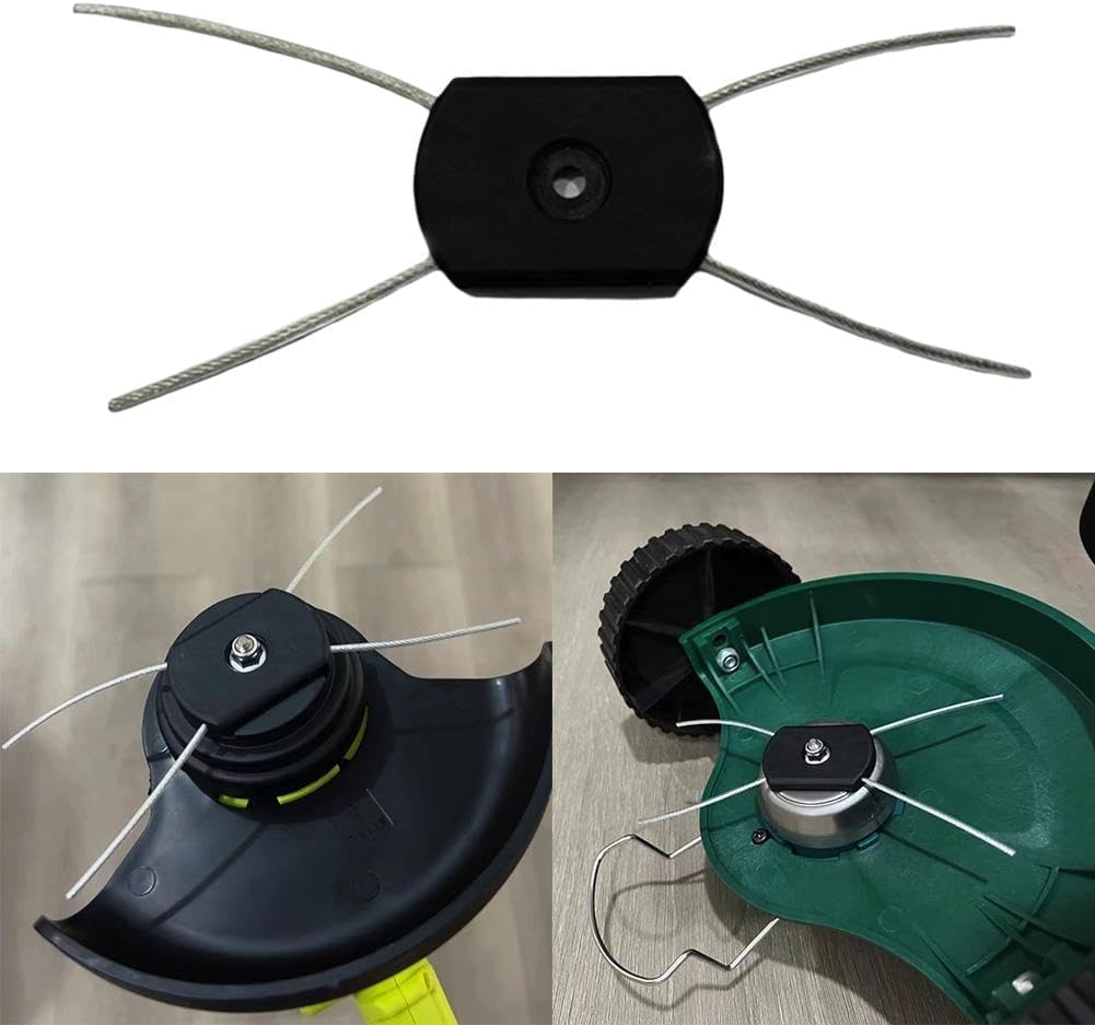 3Pcs String Trimmer Head,Electric Weed Eater Head Replacement Steel Wire Line Spool,Universal Fit String Trimmer Replacement Head,Wire Rope Weed Head Replacement String Trimmer Parts and Accessories image number 3
