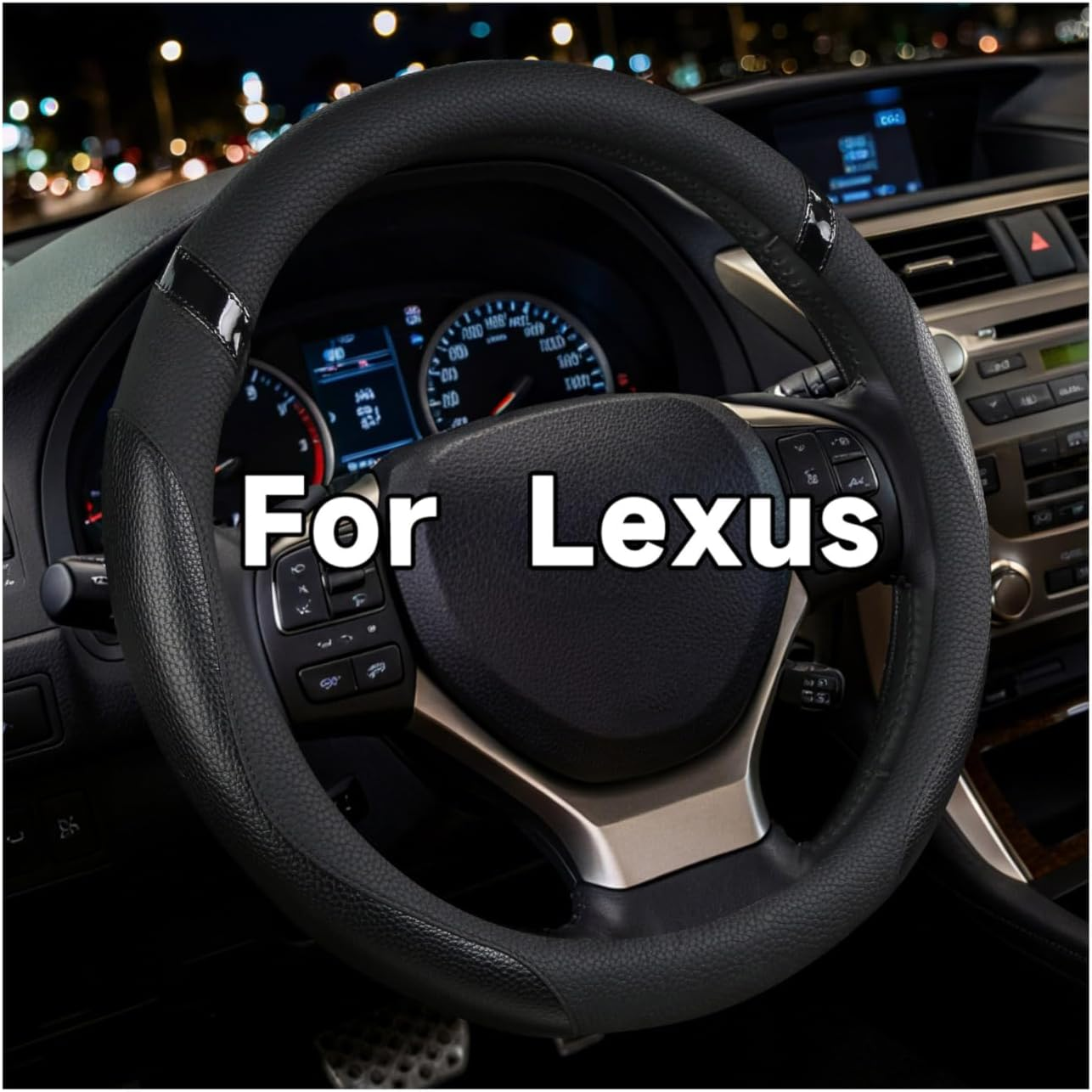 Steering Wheel Cover Customized Fit for Lexus RX270 RX330 RX350 Rx400H ES200 Es300H NX200 NX300 Nx350H UX200 Ux260H Ux300H GS300 GX350 (Purple)