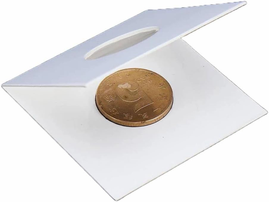 PCCB MINGT 100PCS White Cardboard Coin Holder Protector Display Storage Coin Flips Holder Card 2X2 for Coin Collection Supplies and Collecting (31.5 MM) image number 2