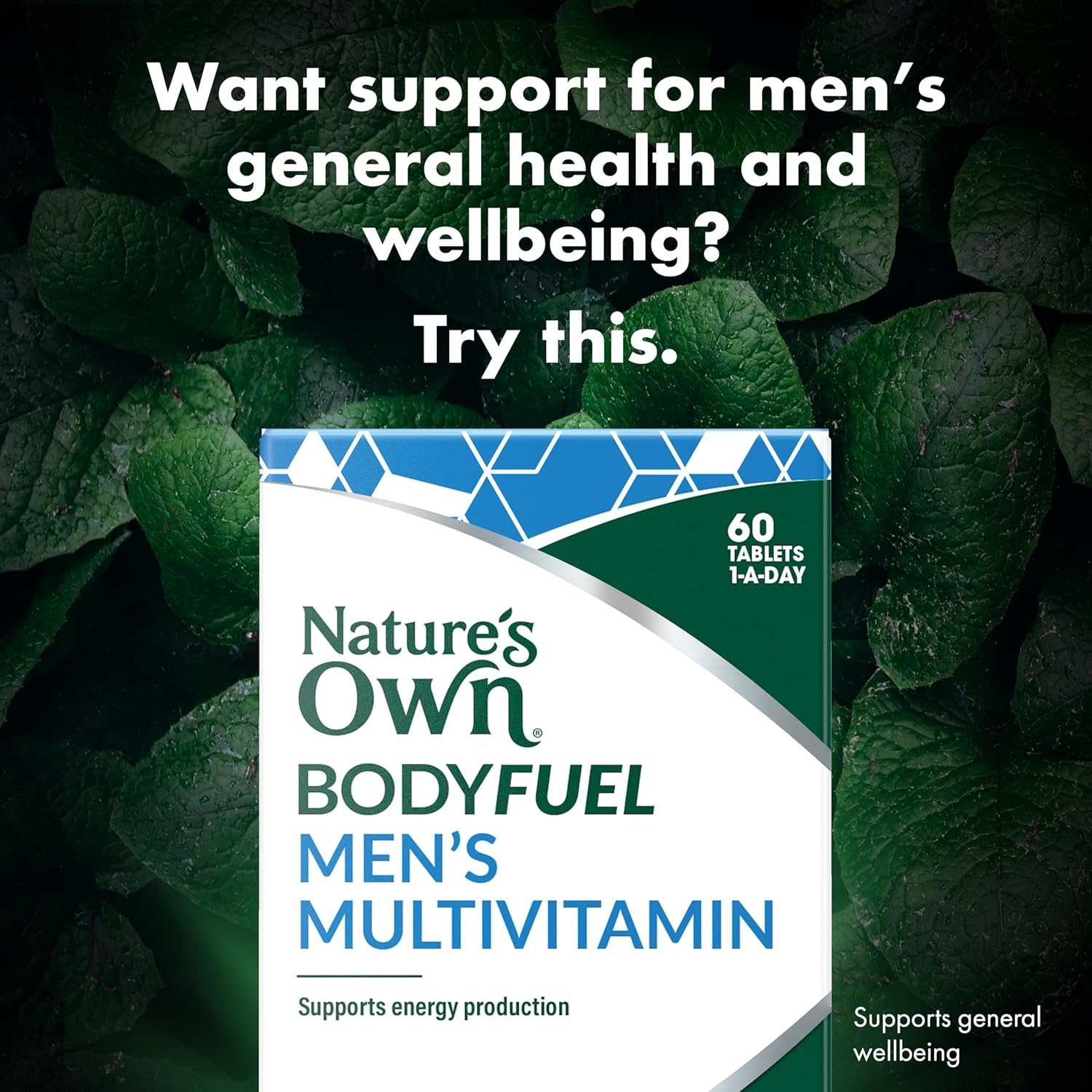 Nature'S Own Bodyfuel Men'S Multivitamin Tablets 60 - Supports Energy Production, Healthy Immune System Function & Male Reproductive System Health image number 6