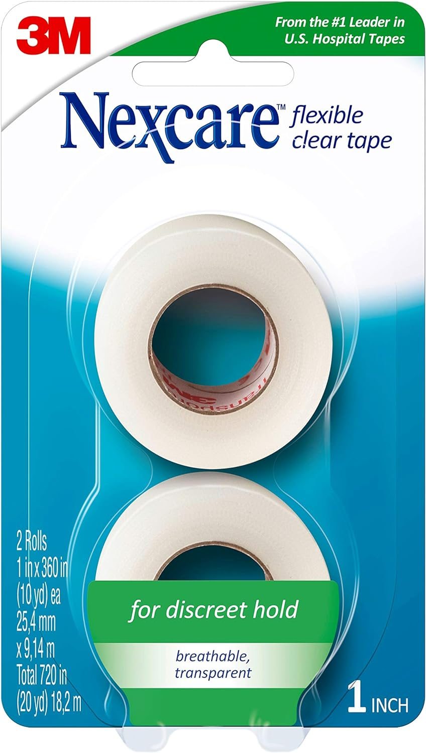Nexcare Flexible Clear Tape, Tough, Made by 3M, 1-Inch X 10-Yards (Pack of 2) image number 4