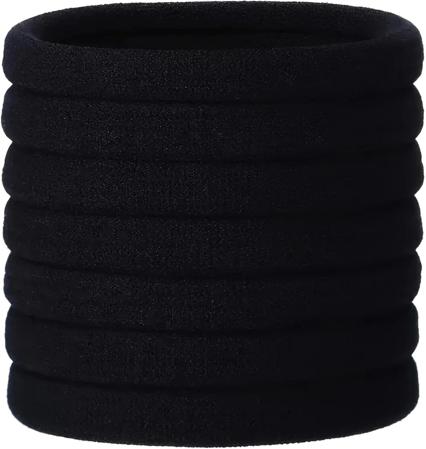 Mini Black Hair Ties, Small Elastic Bands for Hair Styling, 100 Pack image number 1