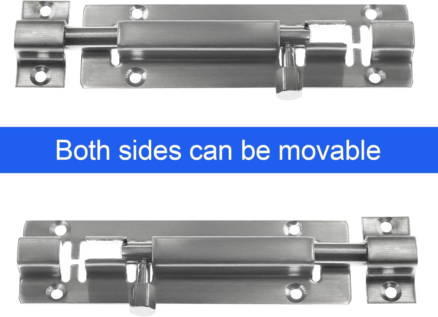 LDEXIN 4Pcs Barrel Bolt Latch 5 Inch Slide Latch Lock, Heavy Duty Solid Thicken Steel Sliding Lock for Door, Keep You Safe and Private